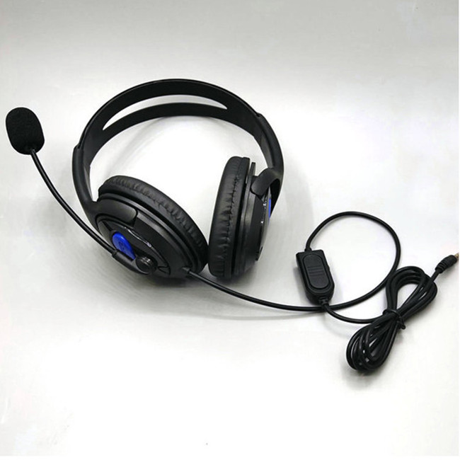 Factory Price 3.5mm PS4  Wired Gaming Headphone Headset with Microphone volume control Headband Computer Headphone