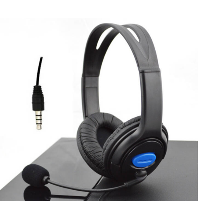 Factory Price 3.5mm PS4  Wired Gaming Headphone Headset with Microphone volume control Headband Computer Headphone