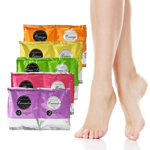 Hot Sales 50g Private Label Natural Organic Foot Bath Crystal Mud Rose Lavender Lemon Jelly Spa Pedicure Foot Soak