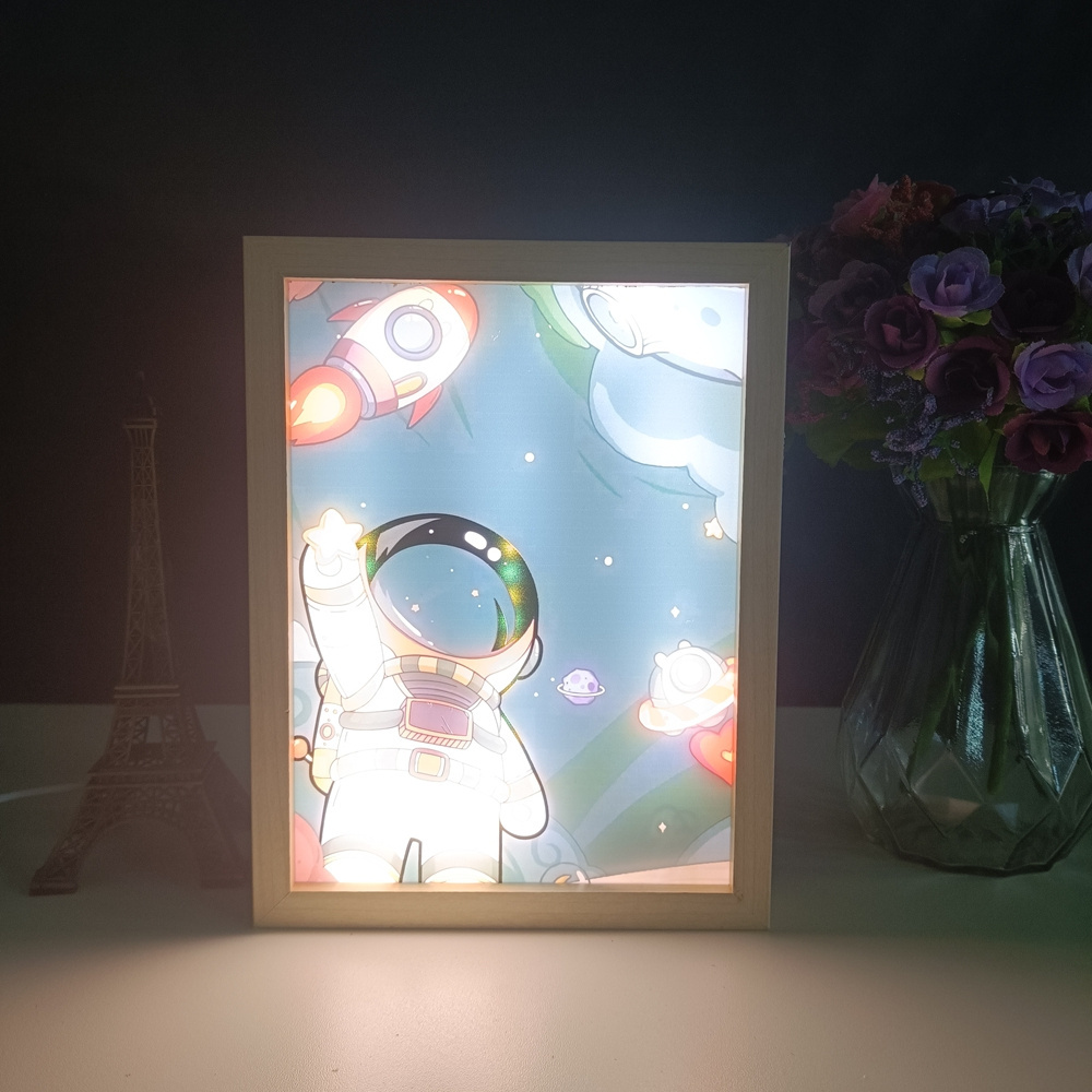 Usb  Shadow Light Three Colors Dimming Picture Frame Painting Small Led Night Lights LED Light