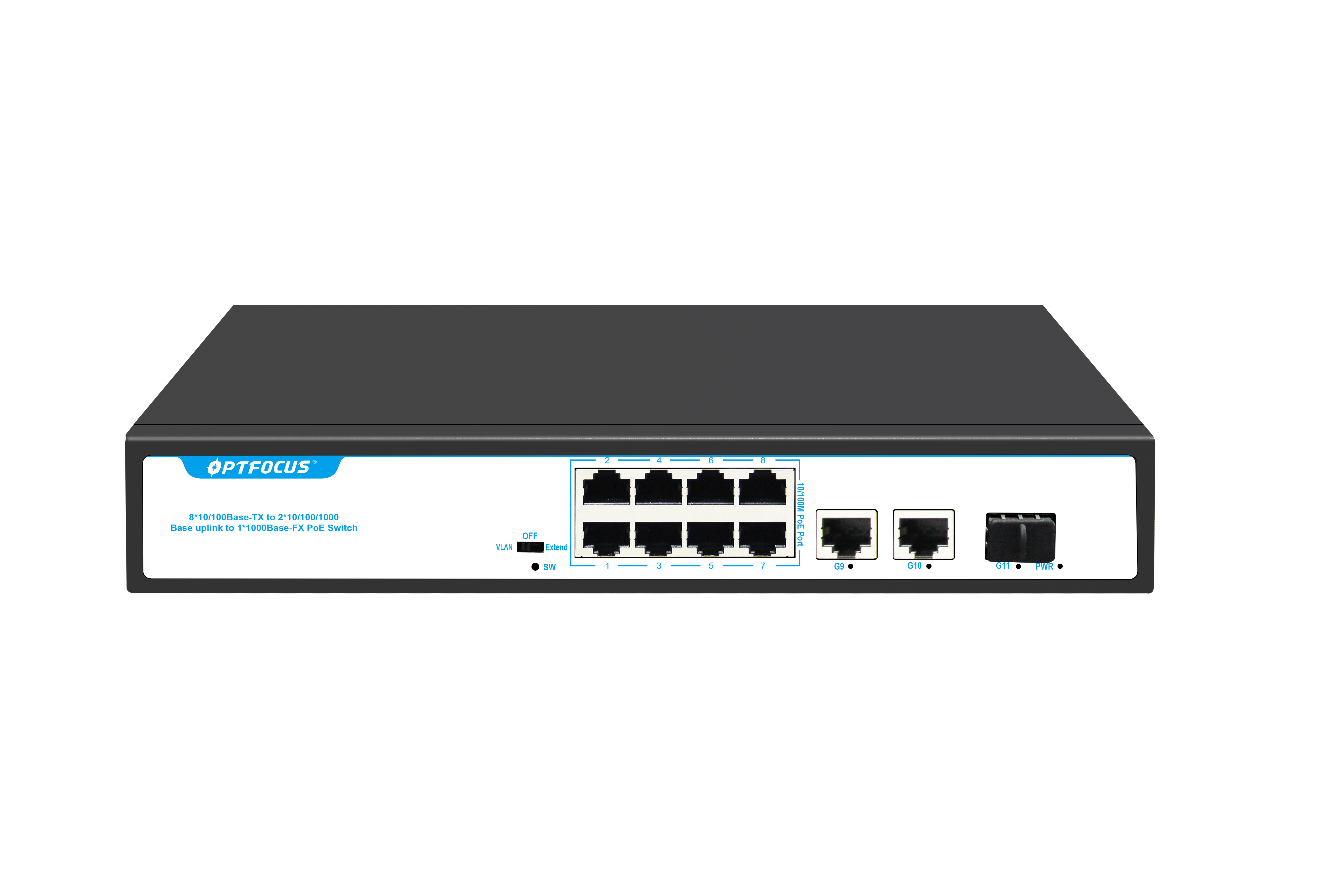 SFP Optical Fiber Dahua Tp Link Hik Vision Poe Switch 2*10/100/1000M Ethernet Uplink Ports + 1*1000M SFP Uplink Port Full-duplex