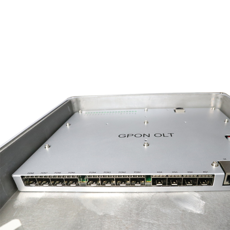 Hot Selling Outdoor 8 Pon GPON OLT FTTH FTTB Optical Fiber XGPON Outdoor Receiver With EDFA Port