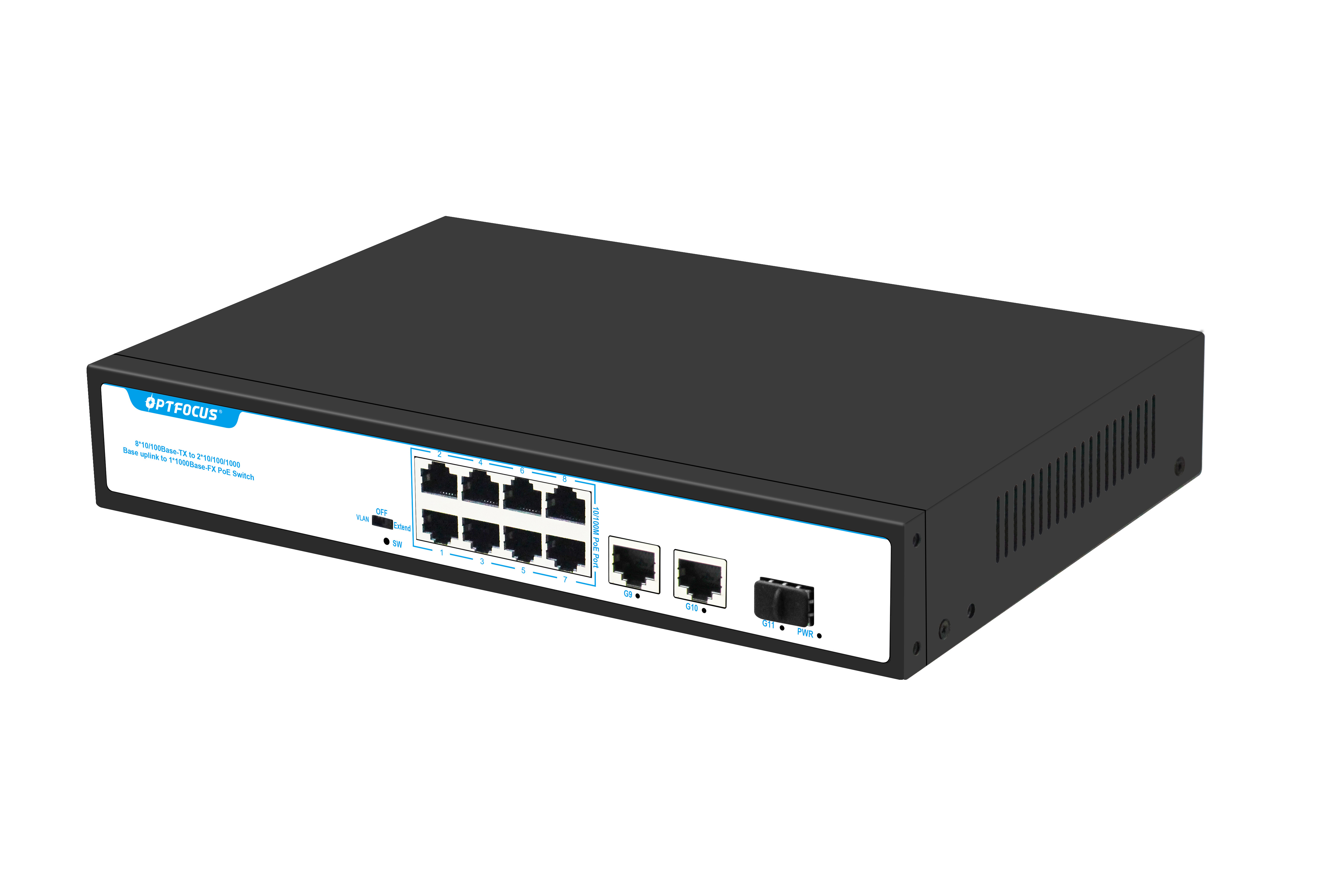 SFP Optical Fiber Dahua Tp Link Hik Vision Poe Switch 2*10/100/1000M Ethernet Uplink Ports + 1*1000M SFP Uplink Port Full-duplex