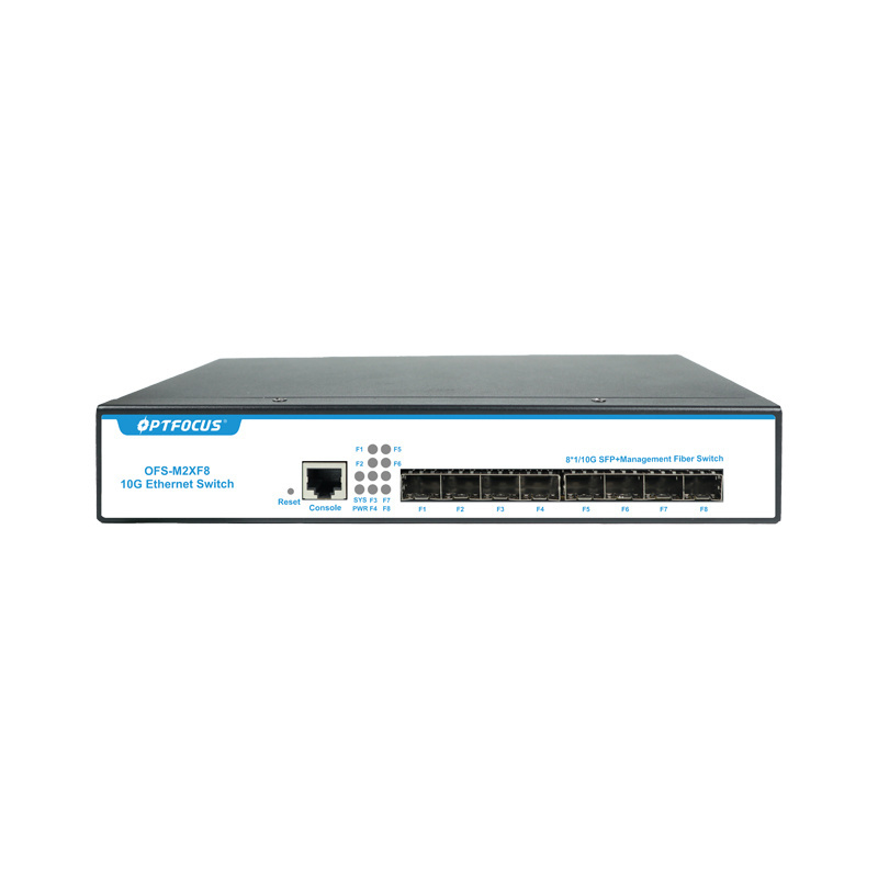 New Original Uplink 10000Mbps Layer 2 Managed Switch 8 10G SFP 8 Port Ten Gigabit Network Switch