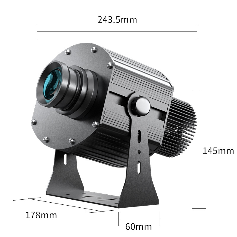 Waterproof Outdoor Ip67 80w Advertising Logo Projector 4 Slides Led Gobo Projector With Customized Gobos