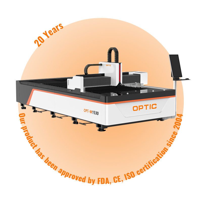 OPTIC High Power Automatic Smart 2000W CNC fiber laser cutting machine for metal sheet aluminum steel tube cutting cutter