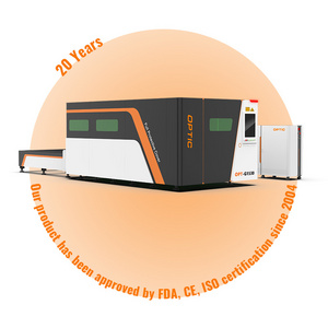 PROTECTORMVP | OPTIC LASER Fiber Laser Cutter 4000W Full Closed Exchange Table Metal Steel Laser Cutting Machine