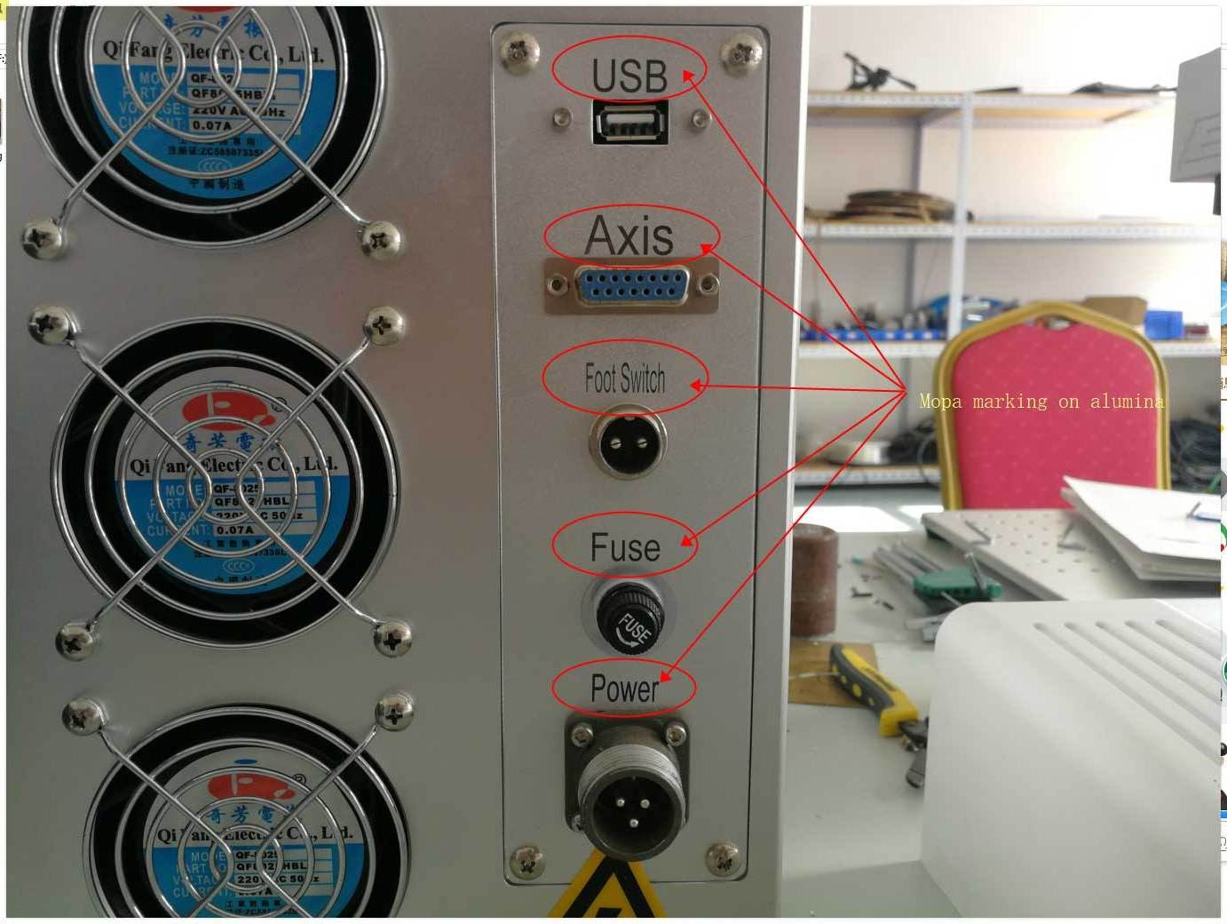 20W Portable Desktop Tabletop Split Raycus JPT IPG Optic Fiber Laser Rotary Marking Engraving Machine for Metal Jewelry