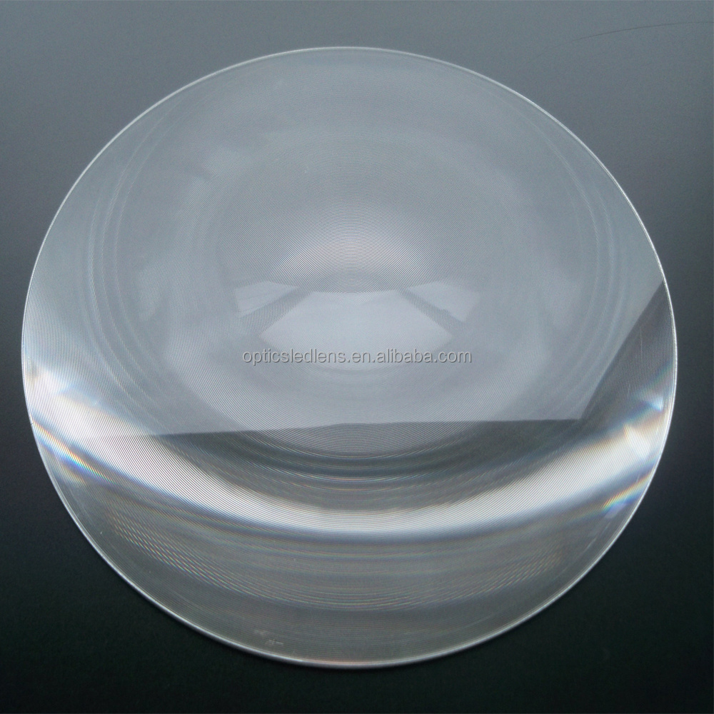 Round Shape PMMA Material Large Fresnel Lens for Decoration Exhibition Solar Collector Diameter 200mm Focal Length 150mm OEM 0.5