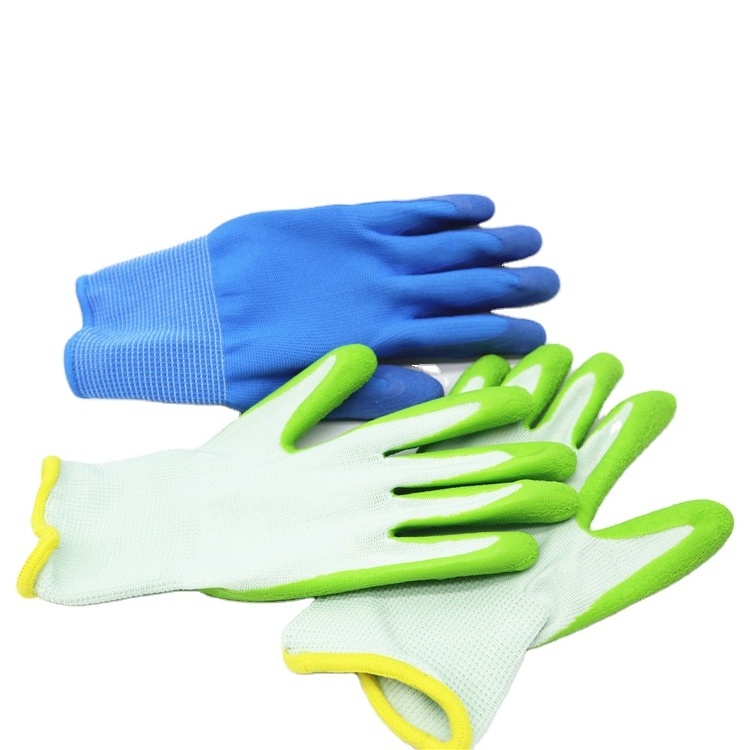 Kids gloves child chore dipping latex rubber gloves gardening landscape protective gloves