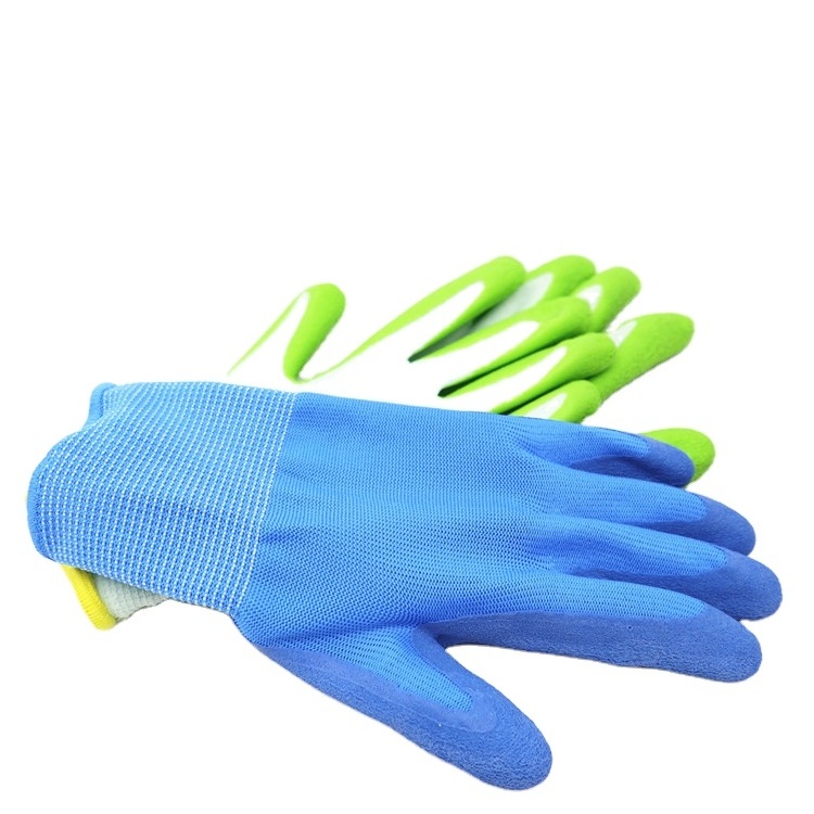 Kids gloves child chore dipping latex rubber gloves gardening landscape protective gloves