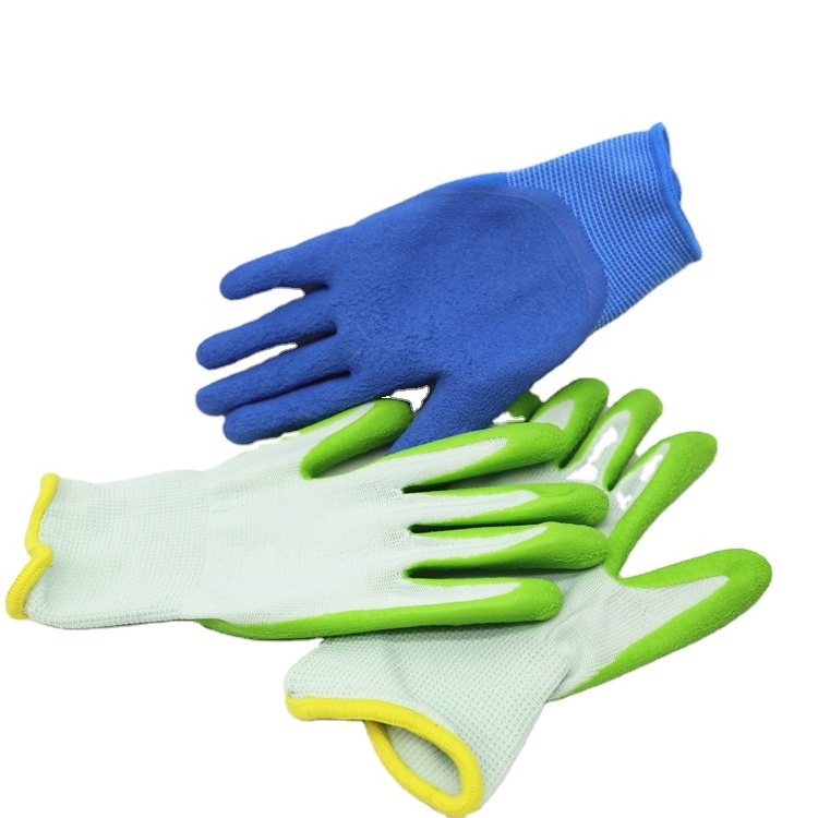 Kids gloves child chore dipping latex rubber gloves gardening landscape protective gloves