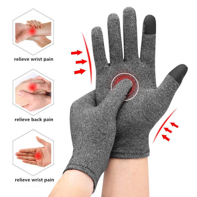 Pressure touch screen mobile phone gloves arthritis hand support gloves