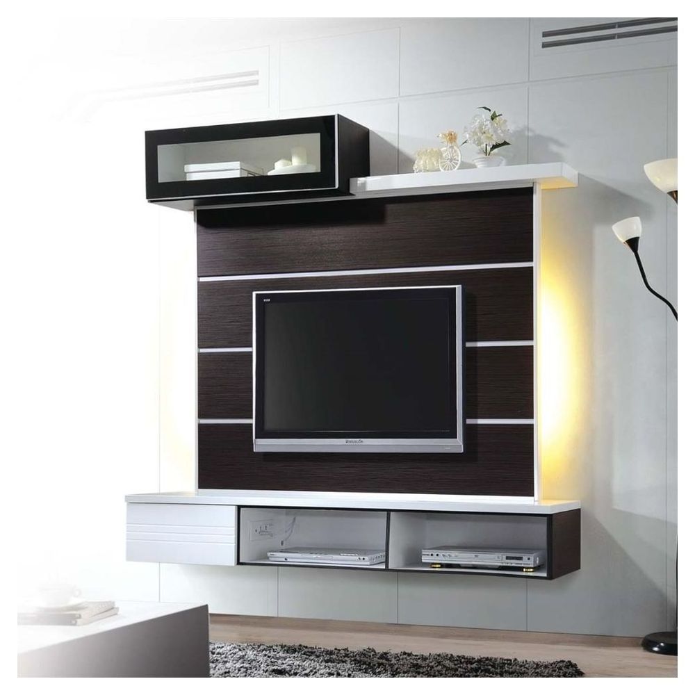 Opma Fire Place Gold Floating TV Stand Coffee Table Set MDF Modern Style TV Stand Fireplace