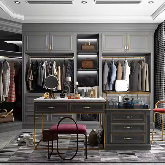 Luxury Wardrobe Walk In Closets Iron Clothes Wardrobe Grey Wood Antique Wardrobes Glass Door Design Bedroom Closet