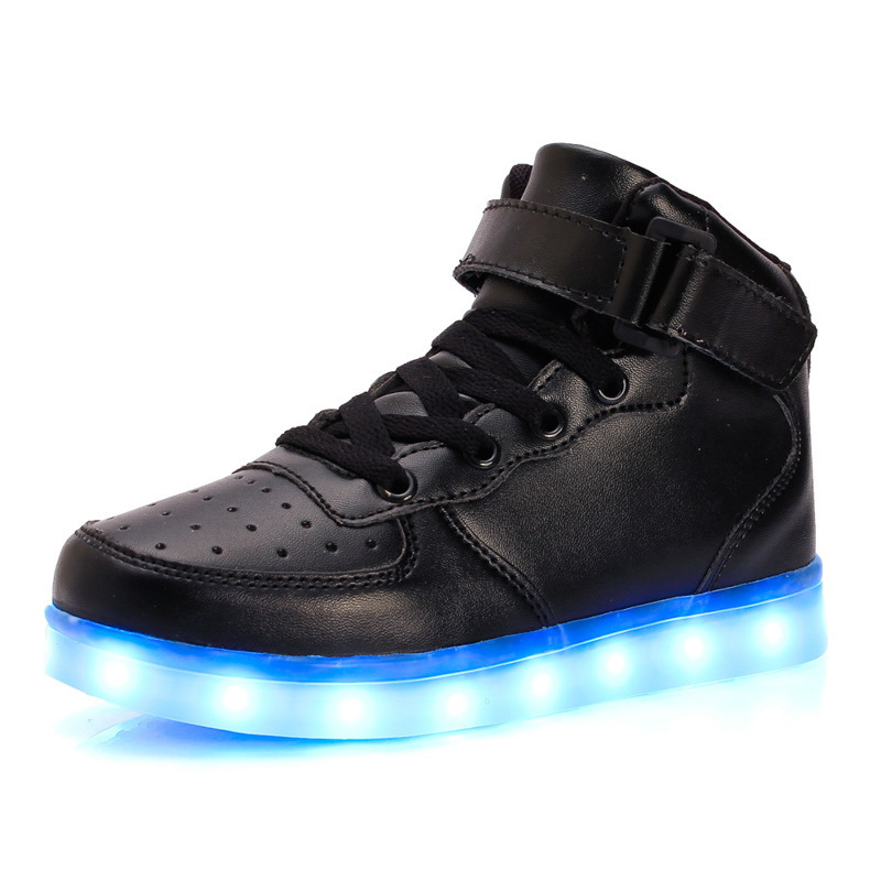 Wholesale High Top Top Casual Led Light Up Sport Board Shoes Men And Kids Sport Shoes Light Shoes Led Sneakers