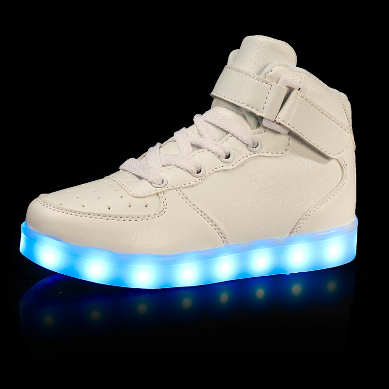 Wholesale High Top Top Casual Led Light Up Sport Board Shoes Men And Kids Sport Shoes Light Shoes Led Sneakers