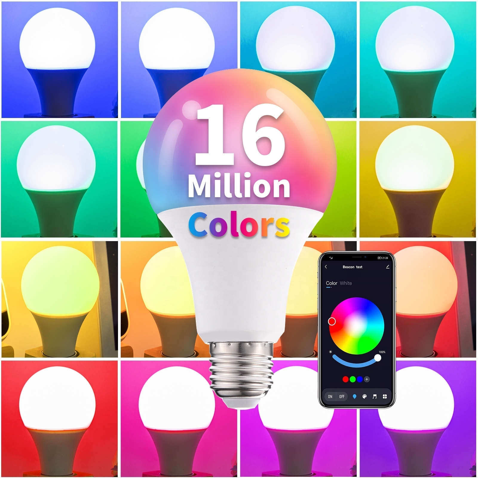 RGBCW Dimming Color Wifi B22 E27 E26 9W 10W 12W 15W LED Bluetooth Light Bulb Bombillos LED Tuya Smart Life App Alexa Google