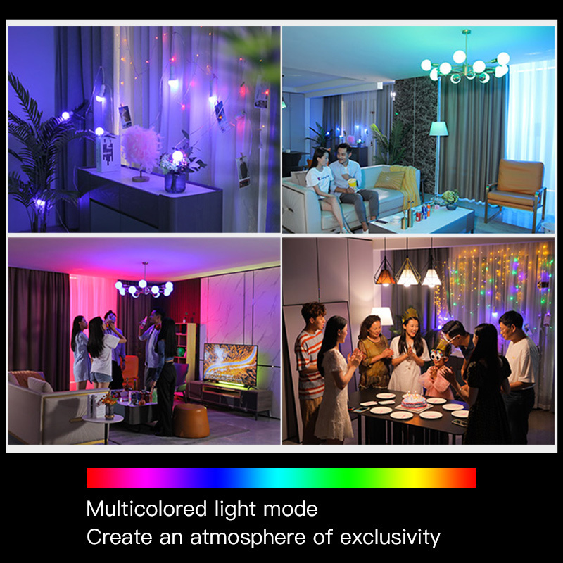 Smart RGB E27 Blue tooth LED Music Bulb Audio BT Speaker Lamp Color Changeable Remote Control Dimmable LED Wireless Light Bulb