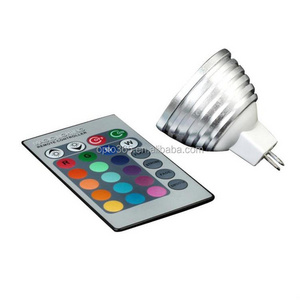 Outdoor 3W MR16 bulb led E27 GU10 Multi-color light bulbs/led light bulb,16 Color Change Lamp Spotlight 110V 220V with IR Remote