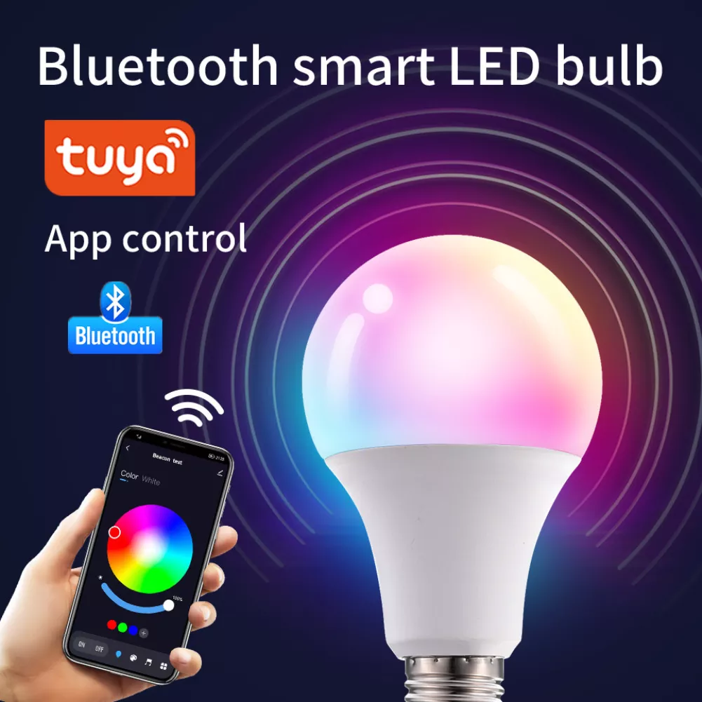 Tuya Smart Light Bulb App Control 2700K-6500K RGBCW+CCT Smart Bulb Google Home 9W E26 E27 B22 A60 LED Tuya wifi Smart Life Bulb