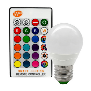 3W 5W 7W 9W E26 E27 B22 RGB+W A50 A60 A70 Remote Control Multi Color LED Bulb Smart Bulb Colour Changing Light Bulb