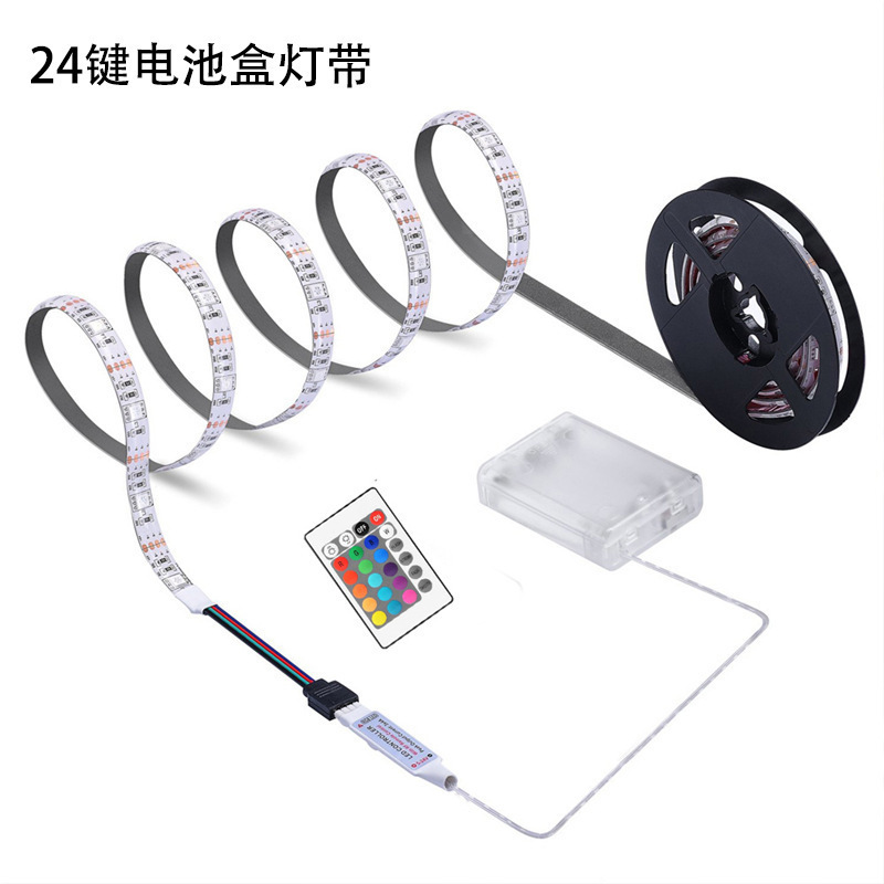 Flexible LED Strip Light Set Kit 18LED/M 30LED/M Color Changing RGB Waterproof with Battery Powered LED Lights