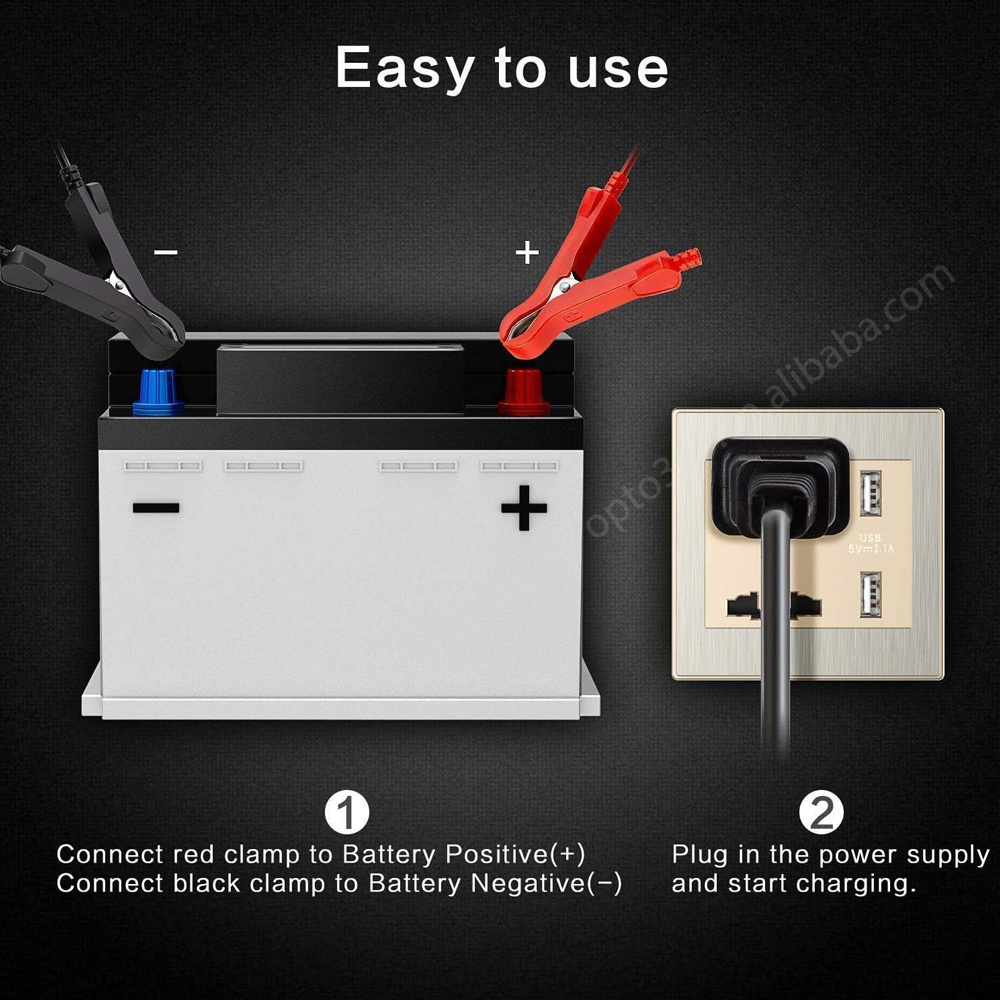 Intelligent Repair Smart Rapid Battery Charger 12V 24V General Motors Motorcycle 10A Fast Lead Acid Automatic Battery Charger