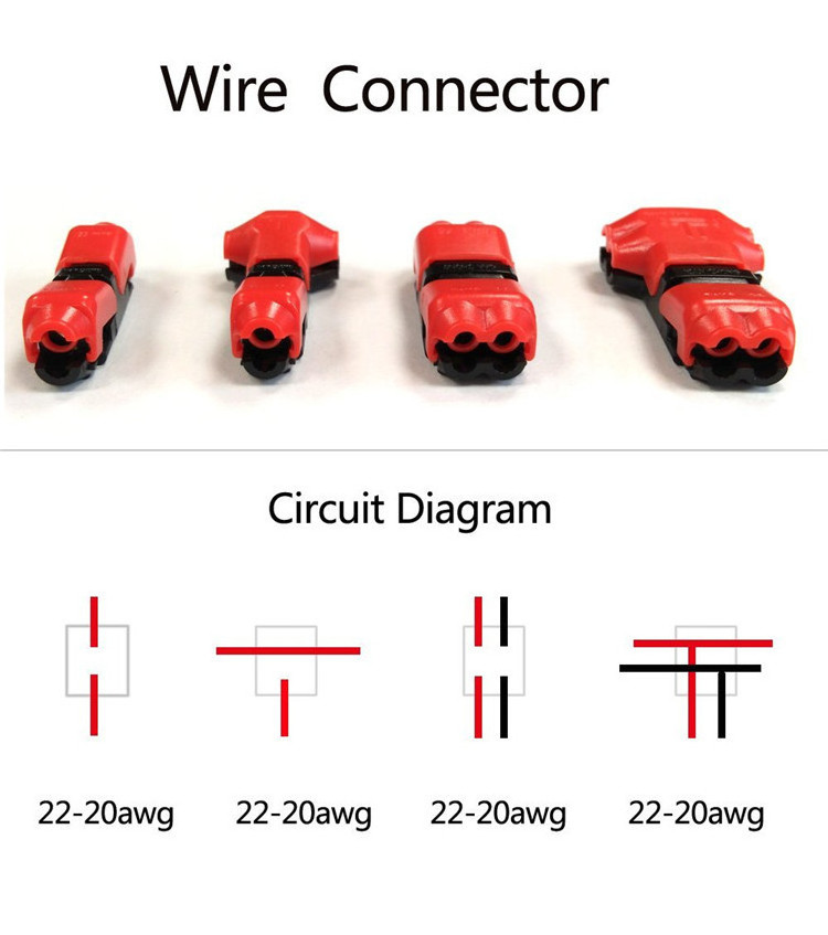 I Type T Type 1 pin 2 Pin Non Peeled Wire Joint Electrical Butt Splice