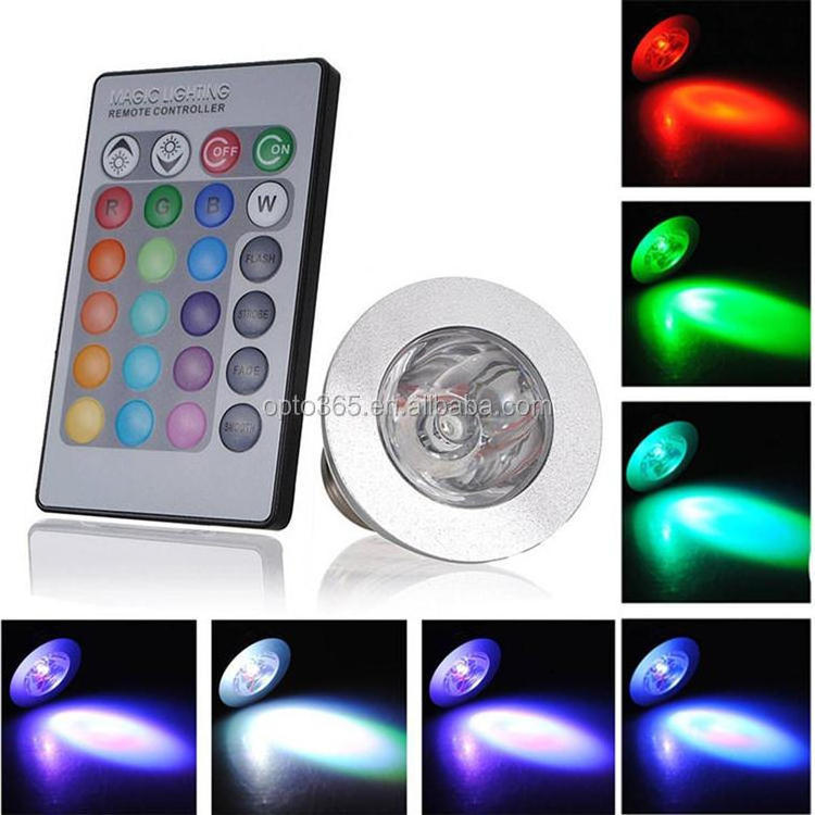 E27 3W RGB Screw 16 Color Changing Dimmable LED Light Bulb with IR Remote Control For Home Bar Party KTV Xmas Wedding Club Pub