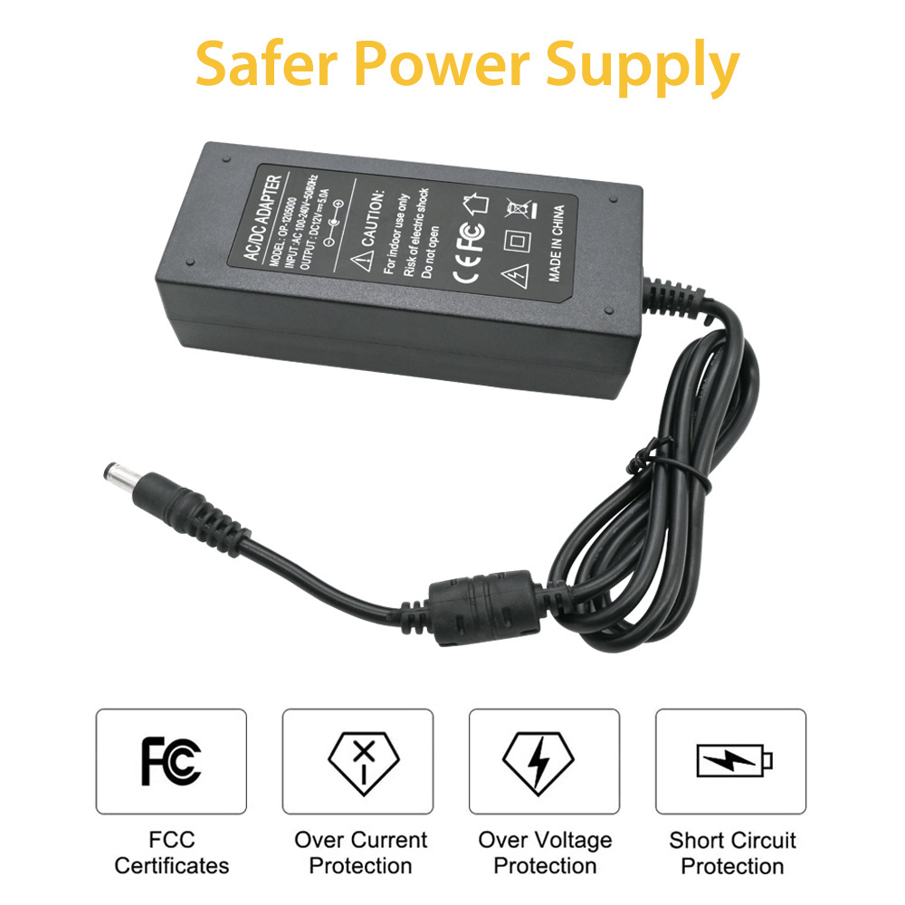 12V 2A 3A 4A 5A LED CCTV Desktop Switching Power Supply Enclosed PSU Power Adaptor Charger 12 Volt 5 AMP 60W SMPS AC/DC Adapter