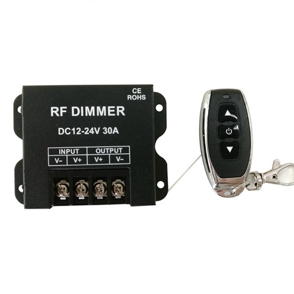 12V 24V 30A Single Color LED Dimmer With RF Remote Controller