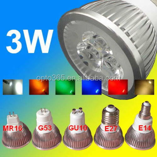 3W 12V 110V 220V LED Landscape White Warm Red Green Blue Yellow Controllable Color Changing E14 E26 E27 GU10 MR16 RGB Spotlight