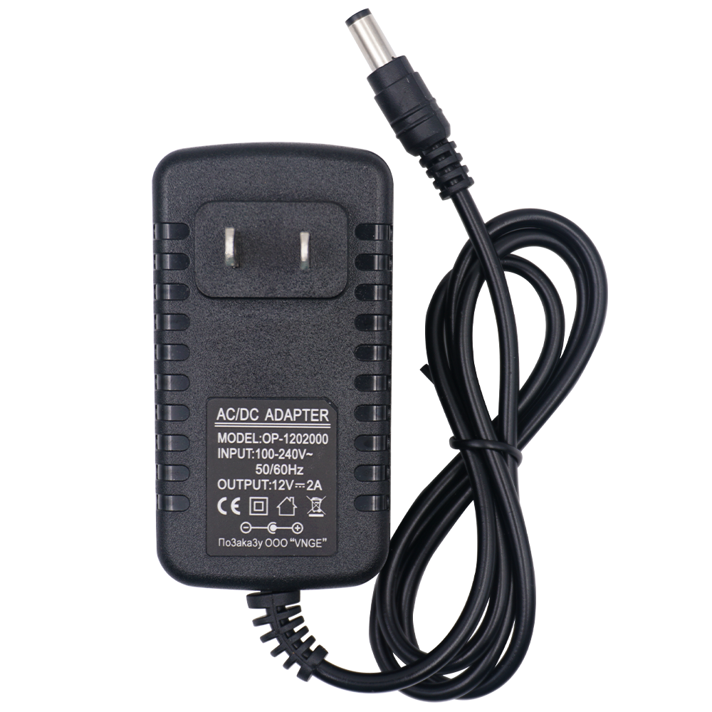 LED Driver Power Supply 12V 2A 24W Transformer Wall Mount AC DC Power Adapter with Wall Plug DC 5.5*2.5mm