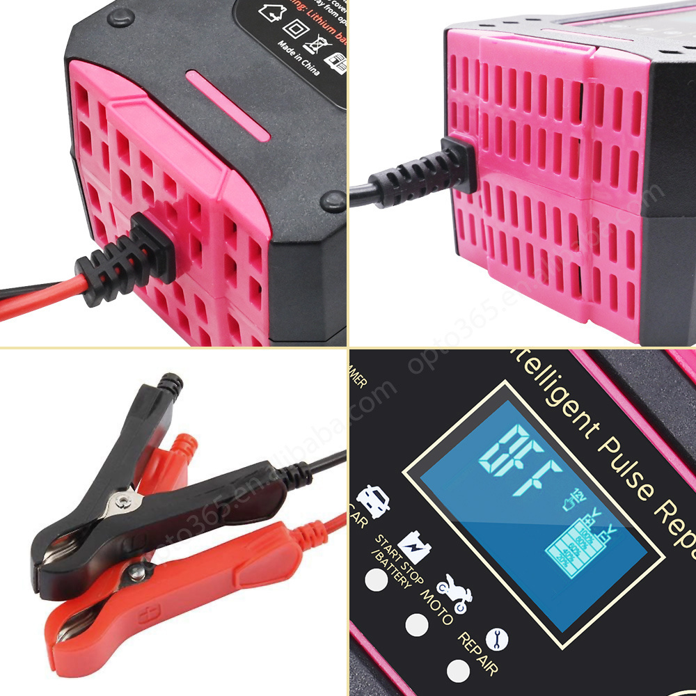 Intelligent Repair Smart Rapid Battery Charger 12V 24V General Motors Motorcycle 10A Fast Lead Acid Automatic Battery Charger