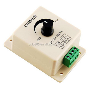 LED Knob Dimmer One Channel PWM 12V 24V 8A Manual Switch LED manual dimmer for led strip light lamp