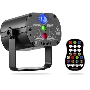 RGB LED Laser Light Projector Stage Lighting Sound Activated  with Remote Control for Xmas Disco DJ Club Party Lamp Outdoor