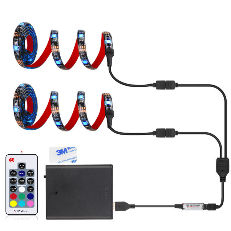 Flexible LED Strip Light Set Kit 18LED/M 30LED/M Color Changing RGB Waterproof with Battery Powered LED Lights