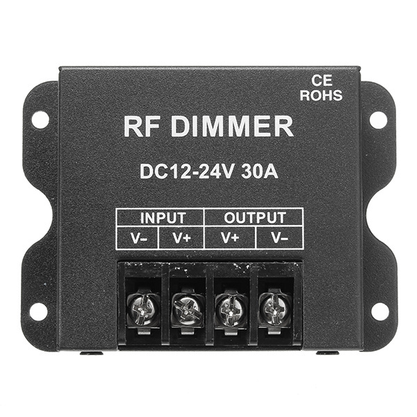 12V 24V 30A Single Color LED Dimmer With RF Remote Controller