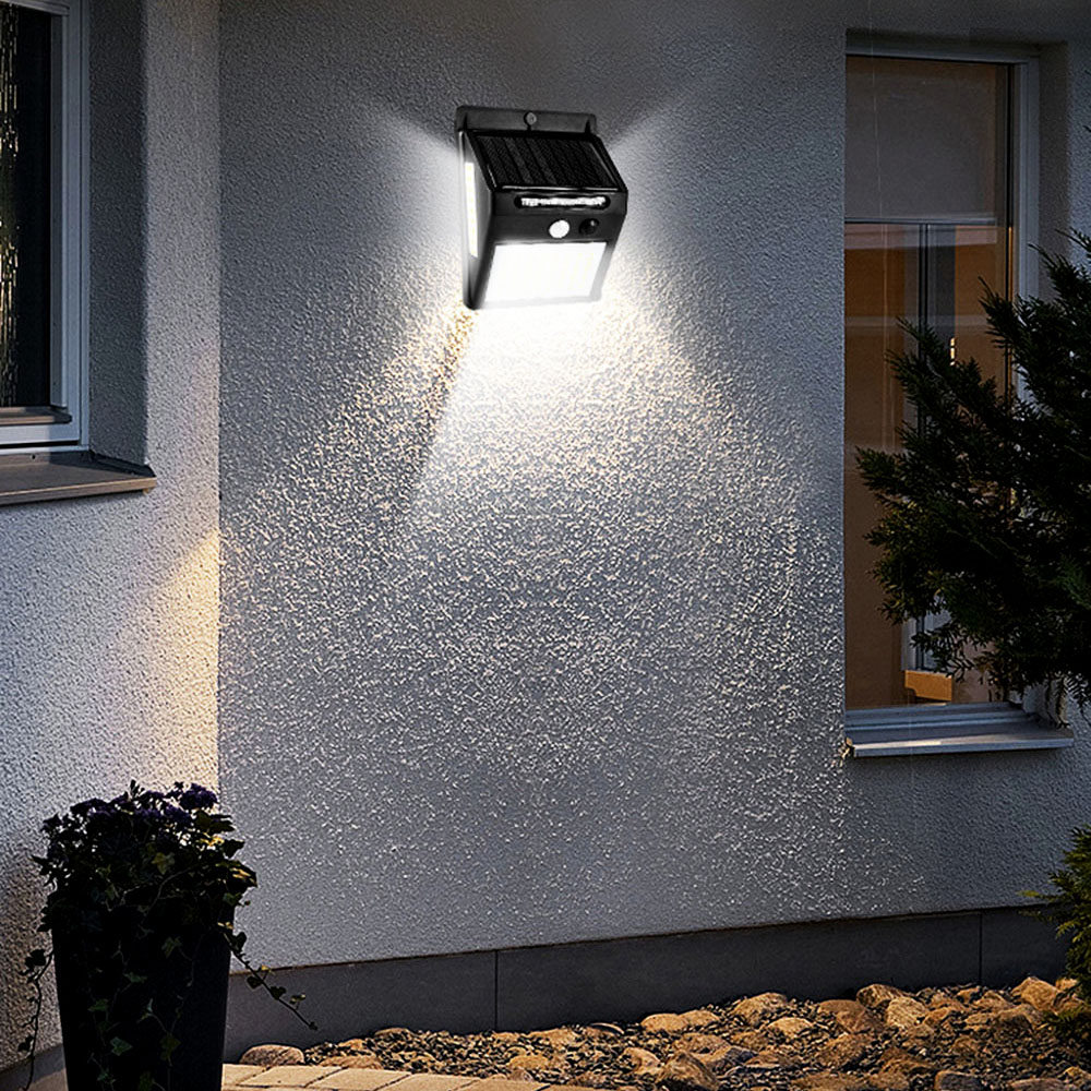 150LEDs Outdoor Motion Sensor Light Motion Sensor Waterproof Garden Battery Operated Wall Sconce Solar LED Light