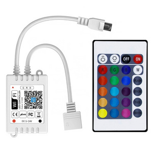 Smart WiFi RGB/GRB LED Dimmer Controller 24Keys Remote Compatible with Amazon Alexa/Google Assistant for 5050 LED Strip Light