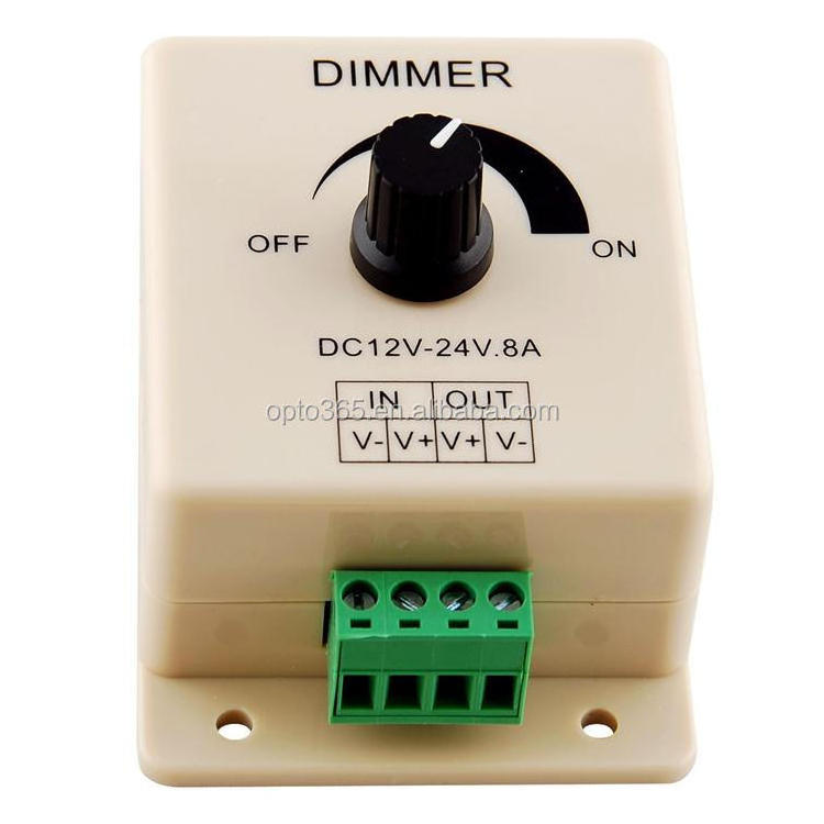 LED Knob Dimmer One Channel PWM 12V 24V 8A Manual Switch LED manual dimmer for led strip light lamp