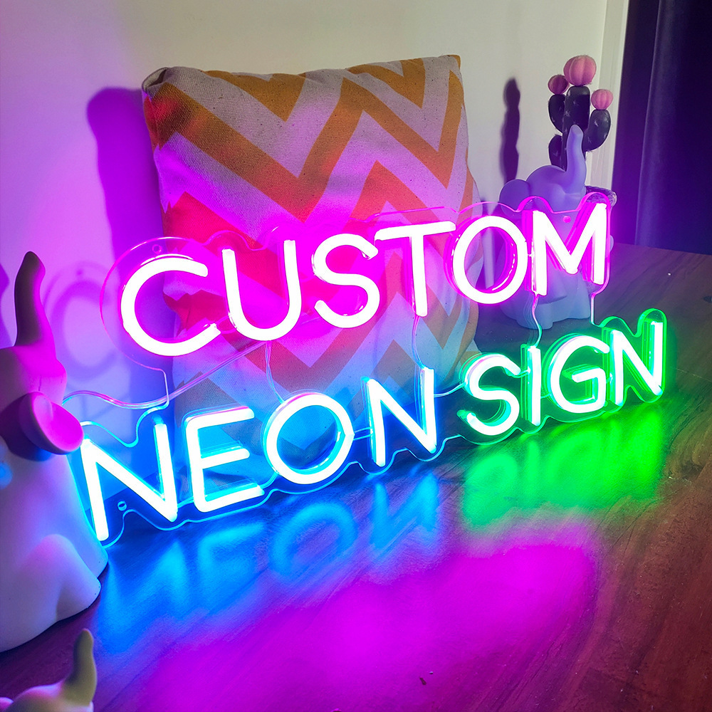 Drop Shipping Party Decor Custom Angle Wings Neon Signs Acrylic Wedding Anime Birthday Neon Sign LED Neon Light Window Hanging