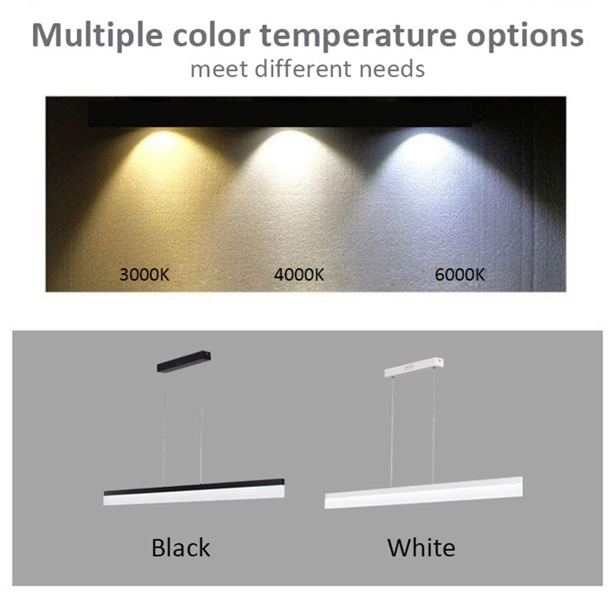 Factory Supply LED Tube Lights Aluminum Hanging Ceiling Adjustable Cord Modern Commercial Shop LED Pendant Linear Light