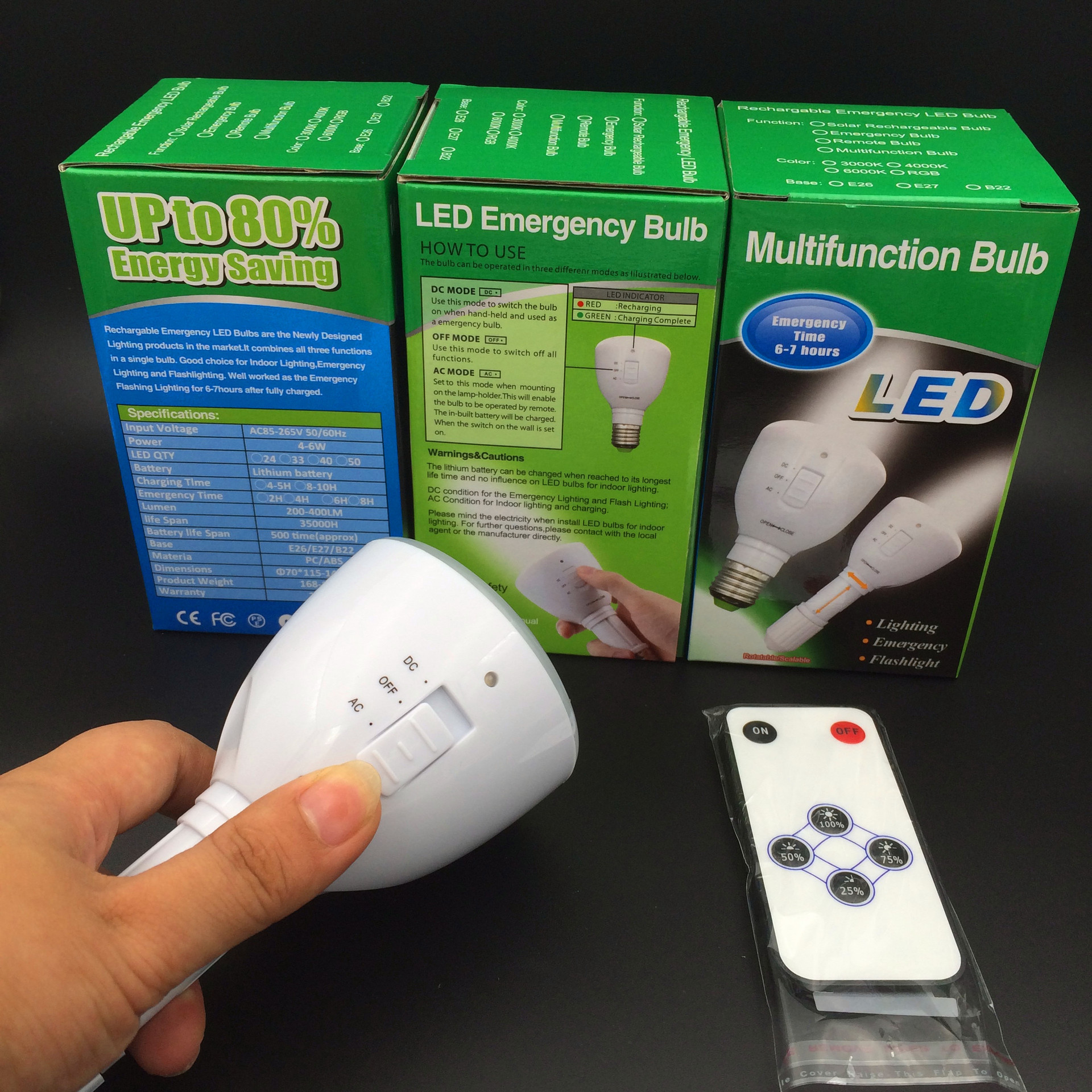 Wholesale LED Magic Bulb 3000K 6500K with Remote Controller E26 E27 Emergency Lamp Battery Operated Light Bulb