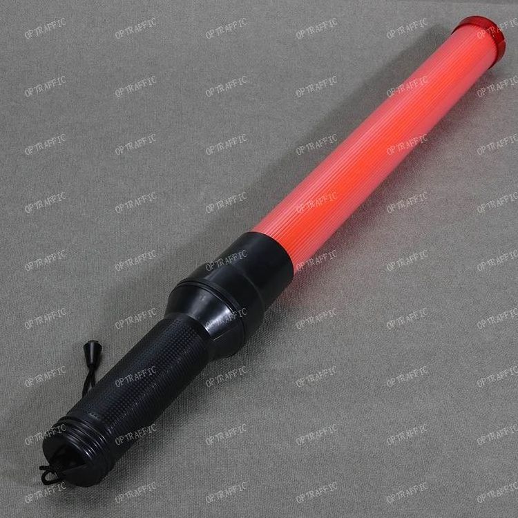 P0318 Premium Quality Flashing Light Stick Aircraft Marshalling Wands LED Traffic Baton White Torch Warning Traffic Wand