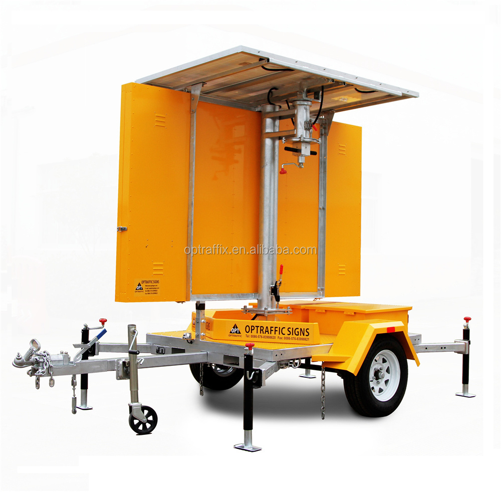 Manufacturer Traffic Control Solar Power Mobile Radar Speed Limit Amber VMS Trailer Signs