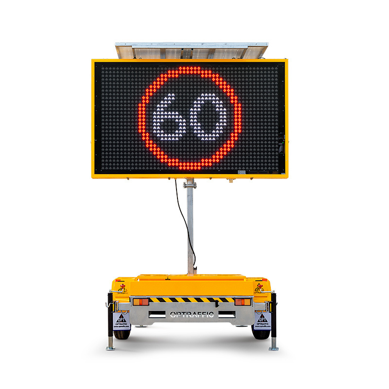 Manufacturer Traffic Control Solar Power Mobile Radar Speed Limit Amber VMS Trailer Signs