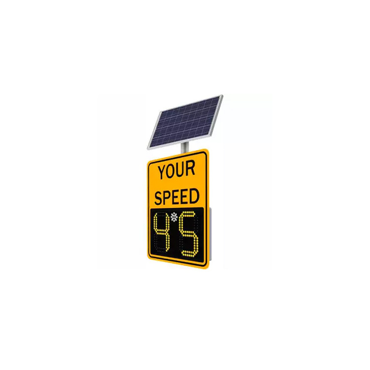 OPT-23 Portable Radar Speed Signs Solar Powered Traffic Control Roadway Safety Colorful Solar Radar Speed Limit Sign