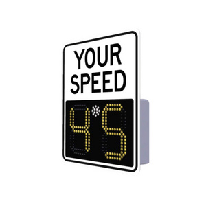 OPT-23 Portable Radar Speed Signs Solar Powered Traffic Control Roadway Safety Colorful Solar Radar Speed Limit Sign